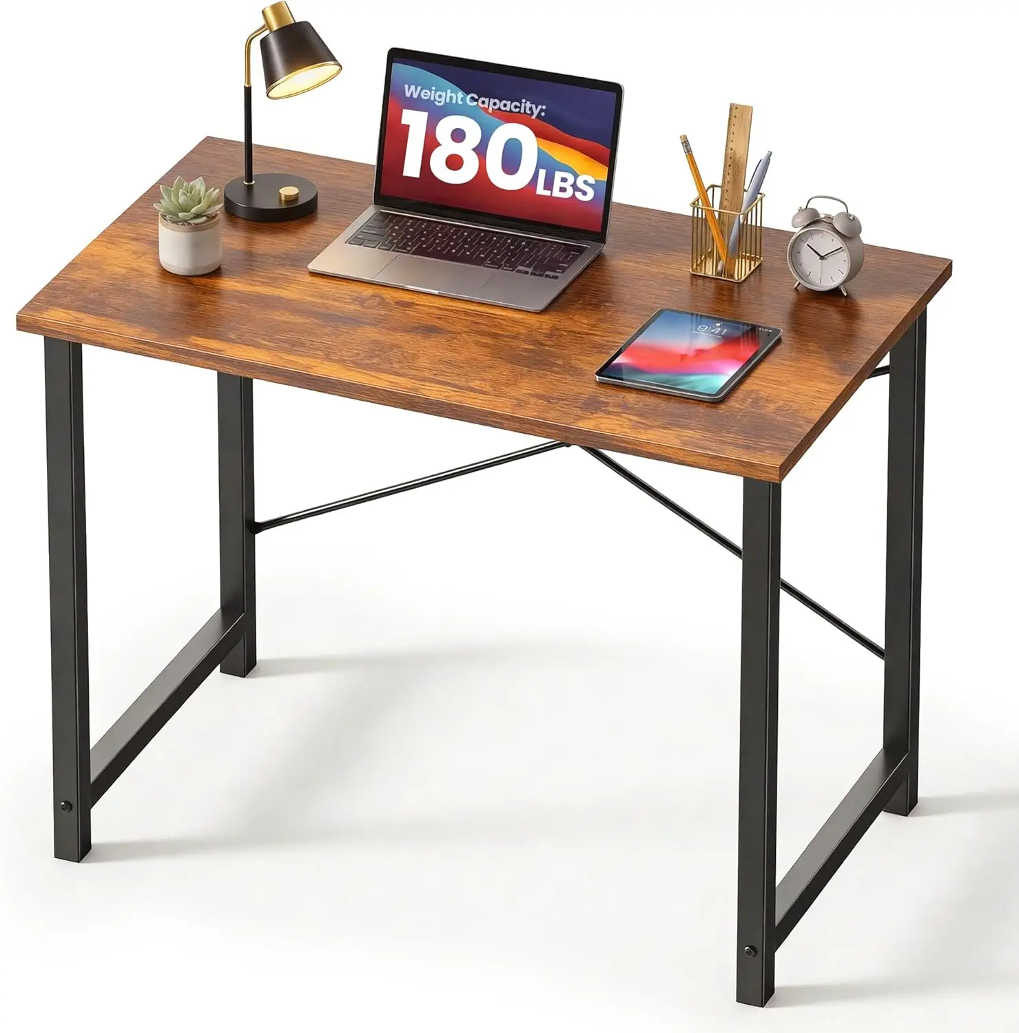 31 Inch Small Indoor Furniture Table & Desks Computer Desk-Home Office Desk Writing Desks Work Table Study Table Modern Simple Style Student Desk with Storage Bag & Hook Wooden Desk for Home Bedroom