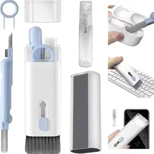 7-in-1 Computer Keyboard Cleaner Brush Kit Earphone Cleaning Pen For Headset Keyboard Cleaning Tools Cleaner Keycap Puller Kit
