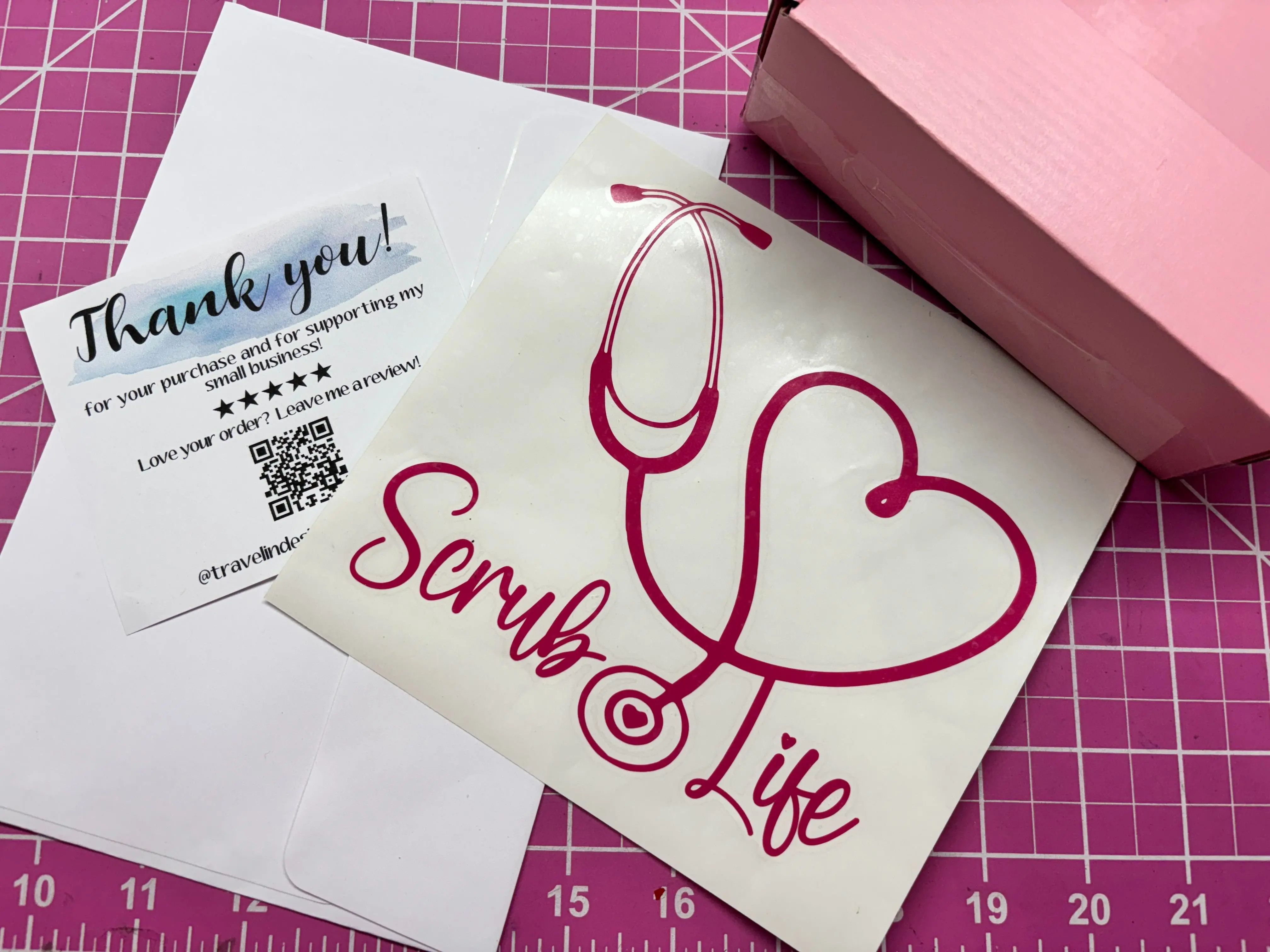 Scrub Life Nurse Stethoscope Car Truck Decal Vinyl Sticker