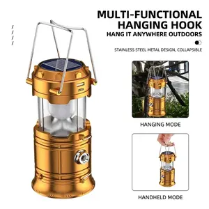 Portable Aesthetic Mushroom LED Solar Camping Lantern - 5800L Ultra Bright Retractable Tent Lamp, USB Rechargeable Silicone Touch Sensor, Waterproof Solar-Powered Fuel Lanterns, Cottagecore Room Decor, Emergency Survival Gear for Blackout