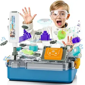 Electronic Kit for Children 3 Years Old, Explorer Set with 46 Pieces + Electric Drill, STEM Educational Toy with ABS Workstation - Ideal Gift for Kindergarten and Home