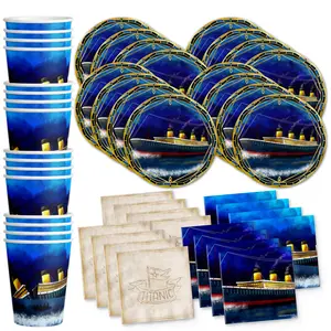 Titanic Birthday Party Tableware Kit For 16 Guests