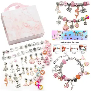 DIY Crystal Beads Bracelet Set, 1 Set Creative Beads & Accessories Kit, Fun Beading Supplies for Birthday Festival Gifts, Diy Jewelry Accessories, DIY Jewelry Making