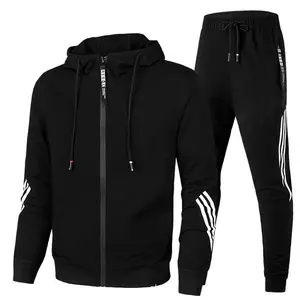Men's Zipper Hooded Casual Sports Suit Spring and Autumn Outdoor Leisure