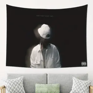 Partynextdoor Tapestry, Fashion Polyester Fiber Wall Decoration, Suitable for Bedroom, Dormitory, Party, Team Spirit, and Outdoor Decoration, Popular Gift for Graduation Season and Birthdays