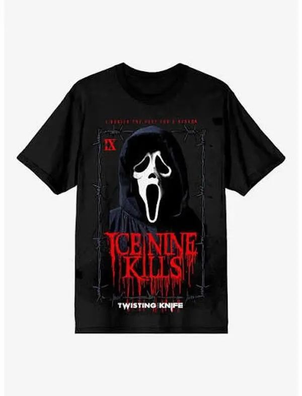 Ice Nine Kills X Ghost Face Twisting The Knife Portrait T-Shirt