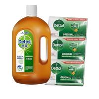 Dettol 750 ml & 4 Bars original