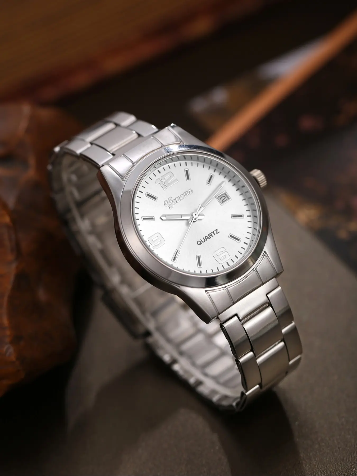 Elegant Fashionable Women's Watch, Solid Color Analog Face, Quartz Movement, Ideal Gift for Holidays, All Seasons Wear, Stainless Steel Wristwatch, Classic Analog Watch, Fashion Watches