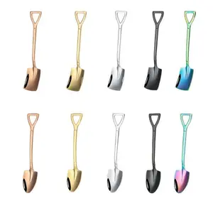 10pcs Stainless Steel Ice Cream Spoons - Perfect for Desserts, Tea, Coffee, and More - Creative Shovel Design for Home, Kitchen, and Restaurant Use