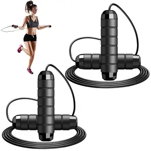 LMMAKE premium adjustable jump rope is equipped with high-speed ball bearings to effectively prevent rope tangling. Ideal for gym workouts, outdoor fitness and daily exercise training.