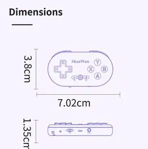 ShanWan Host Edition Q36XDV Bluetooth Wireless Gamepad Hall Dual StickAndroid/ iOS/PC/steam game The Legend of Zelda Lite Two-playe Handheld Console Portable Protection