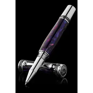 Tycoon Lustrous Purple Abalone Shell Rollerball Pen