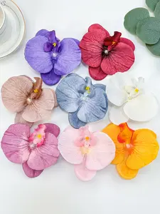 Set Of 4 Artificial Butterfly Orchid Hair Clips, Flower Hair Clip, Vibrant Multi-color Floral Accessories for Weddings, Photography, Daily Use