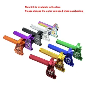 22mm Universal Cnc Aluminum Throttle Twist Grips, Handlebars for Motorcycle Moped Scooter Bike, M10*1.5, Durable and Precise Control