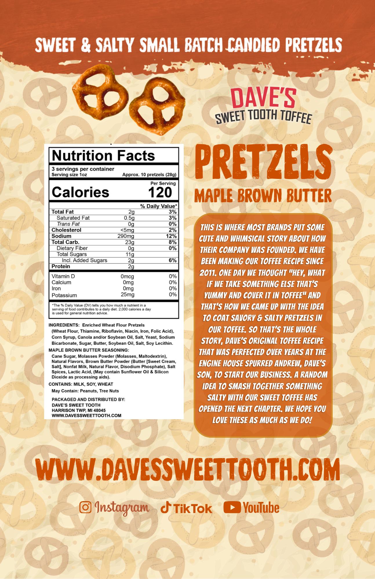 Toffee Covered Pretzels - Maple Brown Butter Recipe - Dave's Sweet Tooth