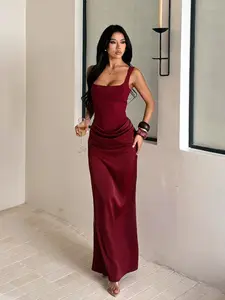 Women's Summer Elegant Waist-Tied High-End Strap Dress, Perfect for Daily Wear, Parties, Banquets, Stylish and Comfortable