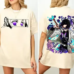 Shinobuu Character Shirt, Demon Slayer Tee, Anime Tshirt, Unisex Short Sleeve Tee