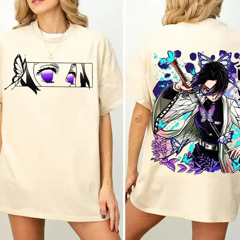 Shinobuu Character Shirt, Demon Slayer Tee, Anime Tshirt, Unisex Short Sleeve Tee