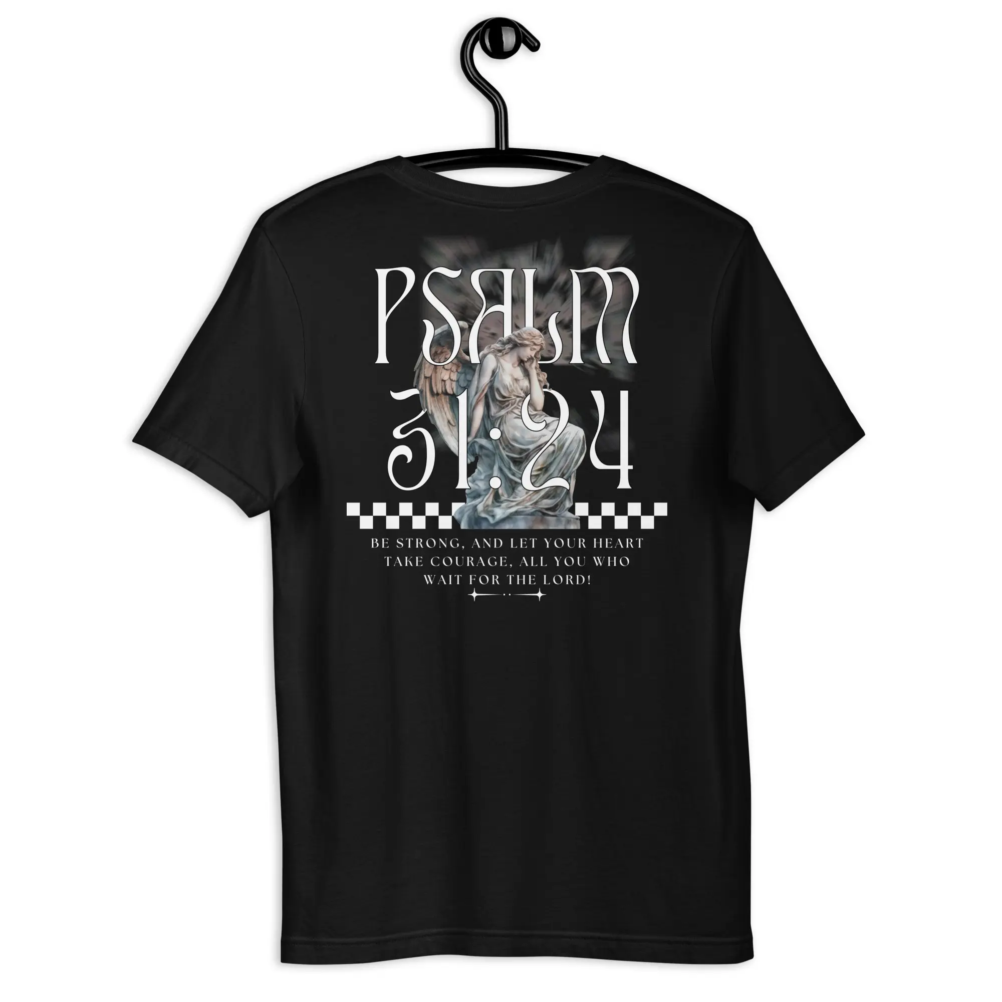 G.S.W Collection Psalm 31:24 Unisex T-Shirt - 100% Combed Cotton - Fabric