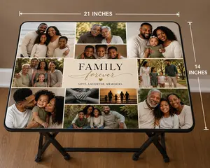 Customized Family Collage Tray Table