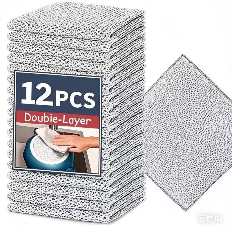 24/12 Counts Dishwashing Rags for Wet and Dry Multipurpose Stainless ...