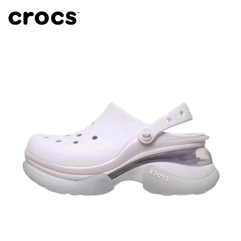 Crocs Super Bae Dolphin perforated clogs for women, versatile and comfortable, thick platform sole for added height, breathable, suitable for outdoor wear 212811-5DK