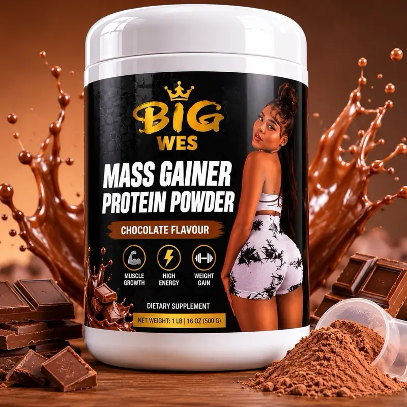 Big Wes Natural Protein Powder Blend - Vanilla, Chocolate, Strawberry Flavors - Multivitamin Dietary Supplement for Fitness & Wellness Nutrition