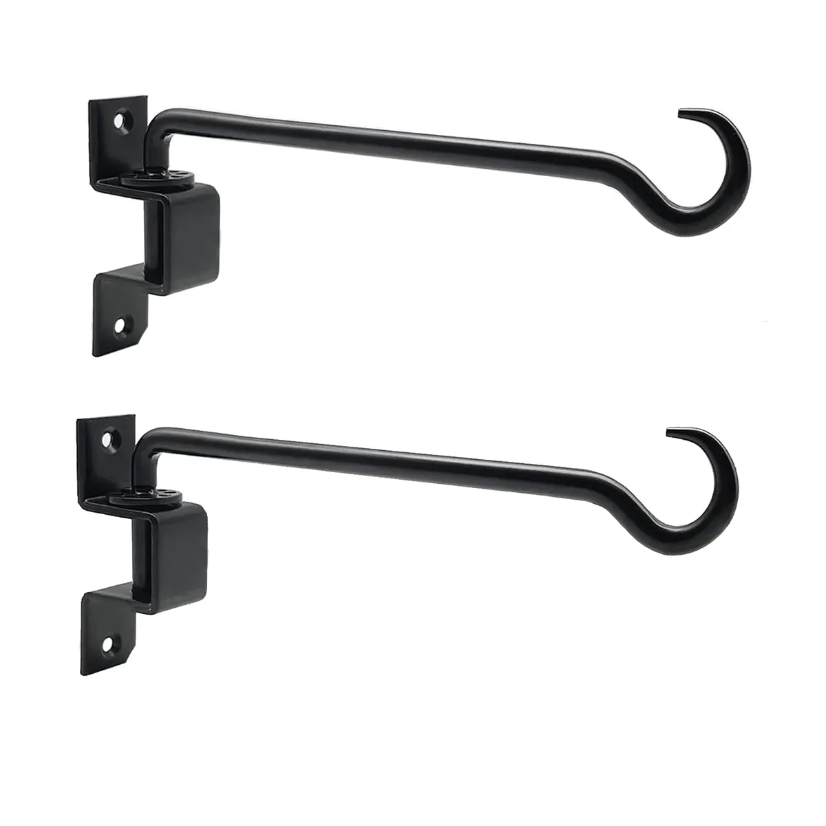 Heavy Duty Swivel Wall Mount Plant Hangers (Dual Pack, 2 Plant Hangers, 16 in/41x12cm, 60 lbs Capacity) - Lawn & Home Decor Holder for Hanging Baskets, Pots, Outdoor