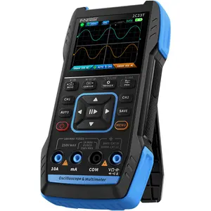 FNIRSI 2C23T 3 In 1 Two Channel Handheld Digital Oscilloscope 50MSa S Sampling Rate 10MHz Bandwidth 10000 Count Measures Voltage Current Capacitance Resistance and Diodes