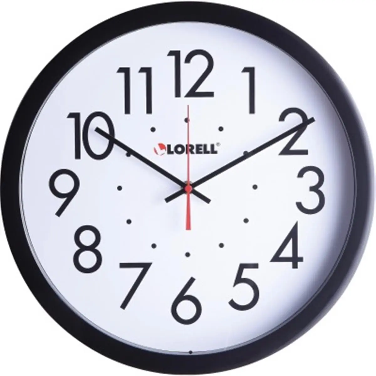 212 MAIN 14.5 in. Auto-Adjust Self-Set Hand Wall Clock - Black Home Decor for Home Supplies