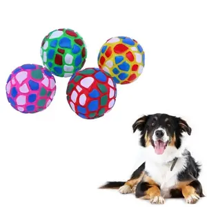 Dog Chew Toy Natural Rubber Puzzle Ball Dog Geometric Safety Toys Ball for Small Medium Large Dogs Playing Pet Training Supplie