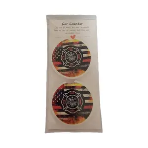 Ceramic Car Coaster Set - Durable Ceramic Coasters for Car Use, Designed to Protect Cup Holders, Ideal for Daily Spills
