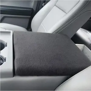 CROSSDESIGN Center Console Lid Cover Protector Gray Fit For Ford 2014-2021 F150 F250 Truck