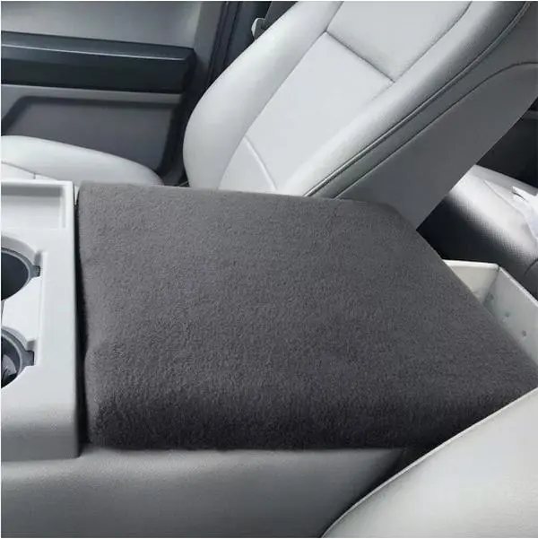 CROSSDESIGN Gray Car Interior Center Console Lid Cover Protector, Compatible with Ford 2014-2021 F150, F250 Trucks