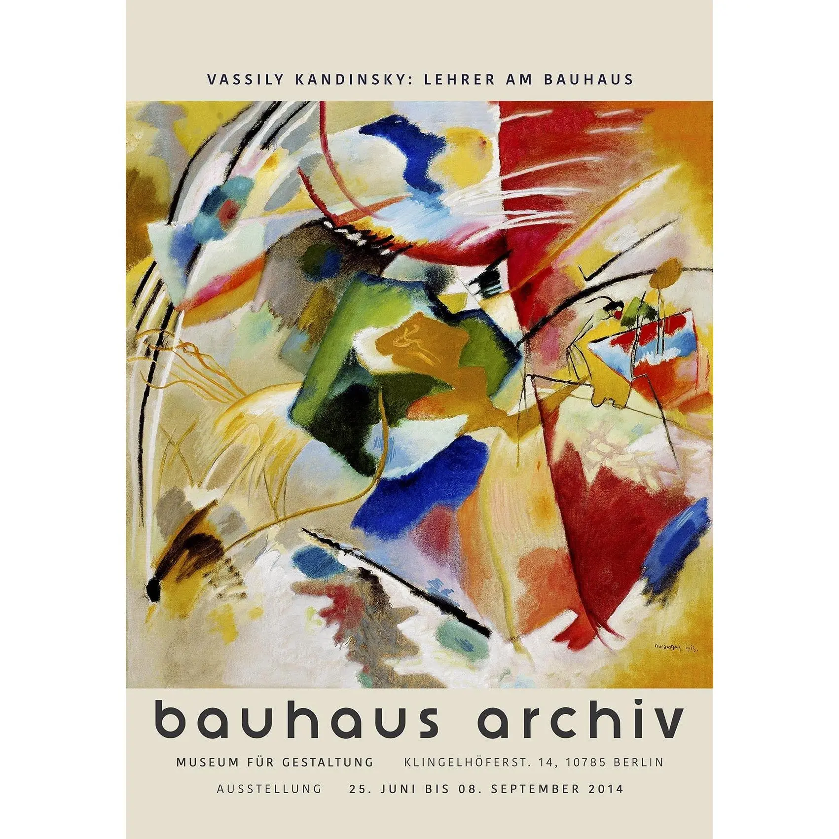 Painting with Green Center by Wassily Kandinsky Exhibition Poster