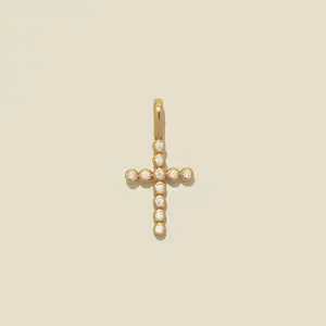CZ Poppy Cross Charm