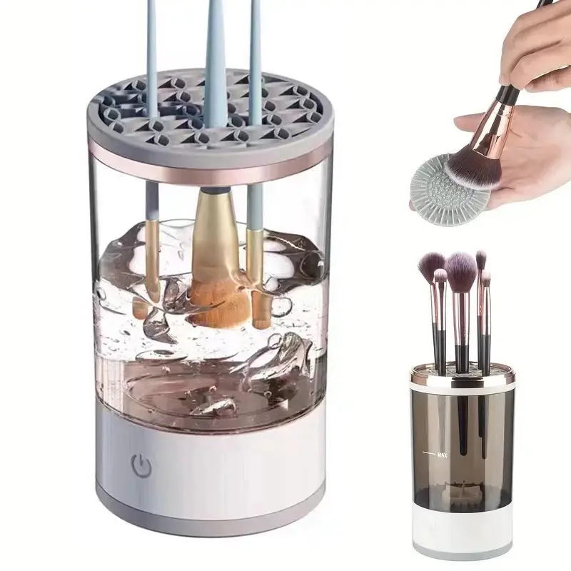 Electric Makeup Brush Cleaner & Dryer – USB Powered Automatic Cosmetic Brush Washing Machine