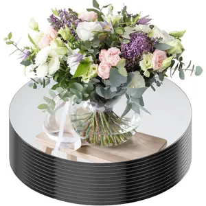 12 PCS 2mm 12" Round Mirrors for Table Centerpieces, Wedding, Baby Shower Party and Christmas Decorations