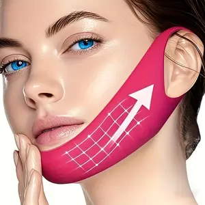 Collection of 5 V-Shape Facial Lifting Bands for Firming And Lifting Collagen - Unscented Chin And Jawline Firming for Women