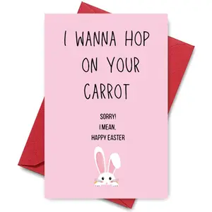 Cartoon Easter Card with Envelope, 1 Count Cute Happy Easter Greeting Card, Easter Gift for Family, Friends, Bestie, Colleagues, Neighbors, Pastel Color,  Room Decor