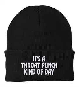THROAT PUNCH KIND OF DAY winter comfy Beanie unisex gift