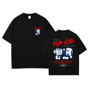 100% Cotton Casual Style T-Shirt 2 Sides No Ice Retro Cartoon Coffee Cup Graphic Design For Y2K Streetwear Lovers And Funny Meme Fans Perfect For Everyday Wear And Summer Season Ideal Gift For Pop Culture Admirers And Coffee Lovers