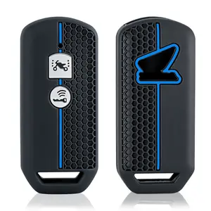 Premium Silicone Key Case Cover for Honda X ADV SH 300/150/125 Forza 300/125 PCX150 - Shockproof Anti-Scratch Full Protection, Soft Durable Anti-Slip, Perfect Fit Motorcycle Scooter Key Shell Accessories