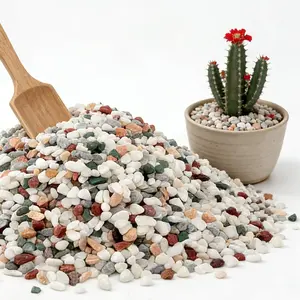 1/8 Inch Aquarium Gravel, Small Pebbles for Fish Tank & Indoor Plants, Natural Mini River Rocks for Succulent Soil Mix, Drainage, Terrarium & Vase Filler - Mixed Color, 6 lb
