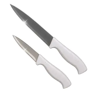 Beille 2pc Wheat Fiber and Stainless Steel Kitchen Knife Set (Utility Knife and Pairing Knife)