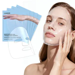 LUHEZR Original Hyaluronic Water Glow Mask 4 Sheets 72H Deep Hydration Instant Plumping Effect for All Skin Types Flawless Lightweight Glycerin Smoothing Crystal Moisture