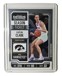 Caitlin Clark 2024 Silver Foil Panini College Contenders #CC4 Iowa Hawkeyes