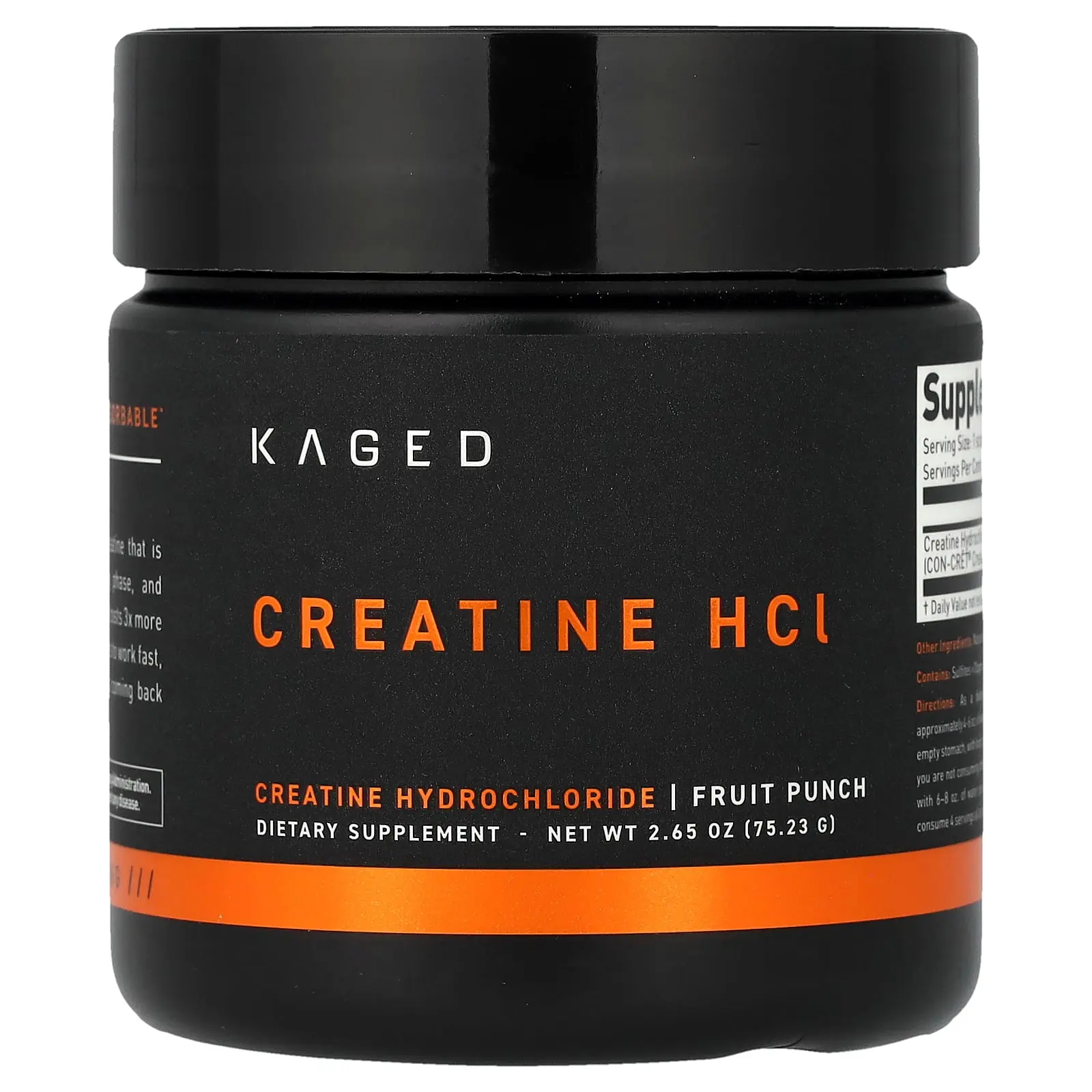 Kaged Creatine HCl, Fruit Punch, 2.65 oz (75.23 g) Kaged Creatine HCl, Fruit Punch, 2.65 oz (75.23 g)