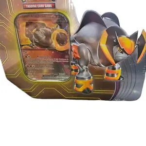 Iron Boulder Ex Tin Scarlet and Violent Trading Card Game with 5 Booster Packs, Promotional Iron Boulder Ex Pack & TCG Live Code Card pokemon