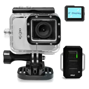 Sports Action Camera 1080p HD Video Waterproof Case Silver